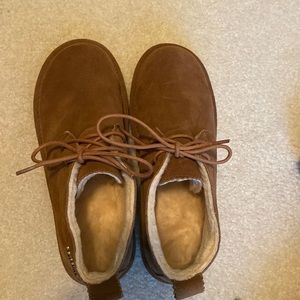 Bear paw suede tie boots